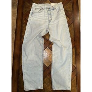 American Eagle Strigid Jeans Womens 6 Blue Light Highest Rise Baggy Straight